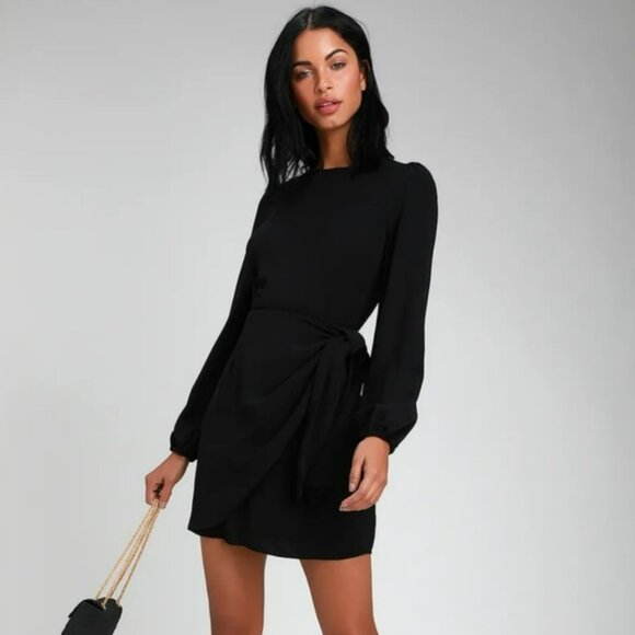 Lulus Dresses & Skirts - Lulus Believe it Or Knot Dress – Skater, Little Black Dress, Size S